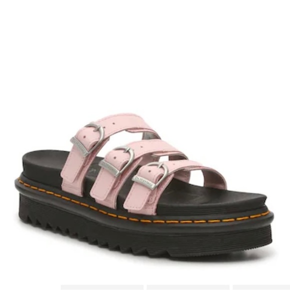 Dr. Martens Blaire Platform Slides Light Pink Size 7 US Like NEW condition - Picture 1 of 10